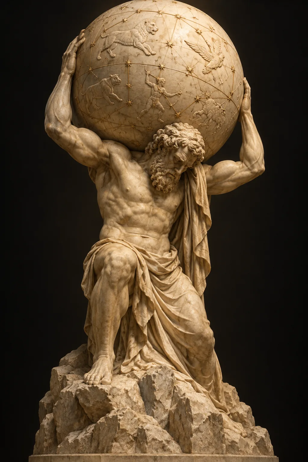 Generated sculpture portrait of Atlas