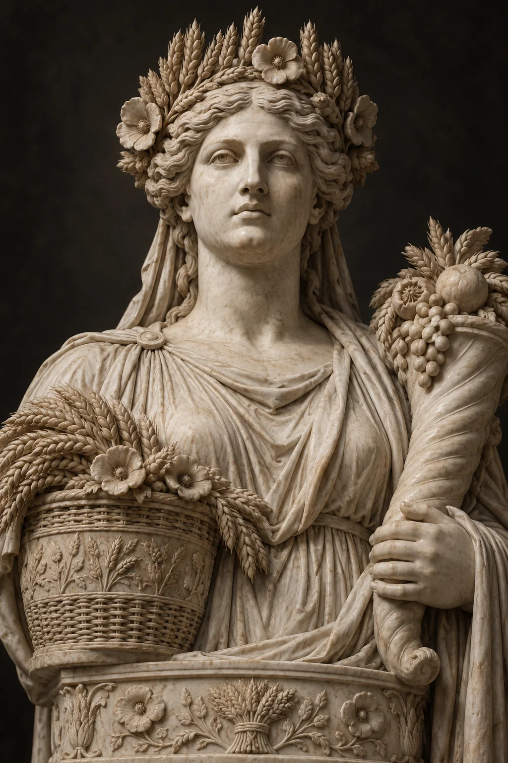 Generated sculpture portrait of Demeter