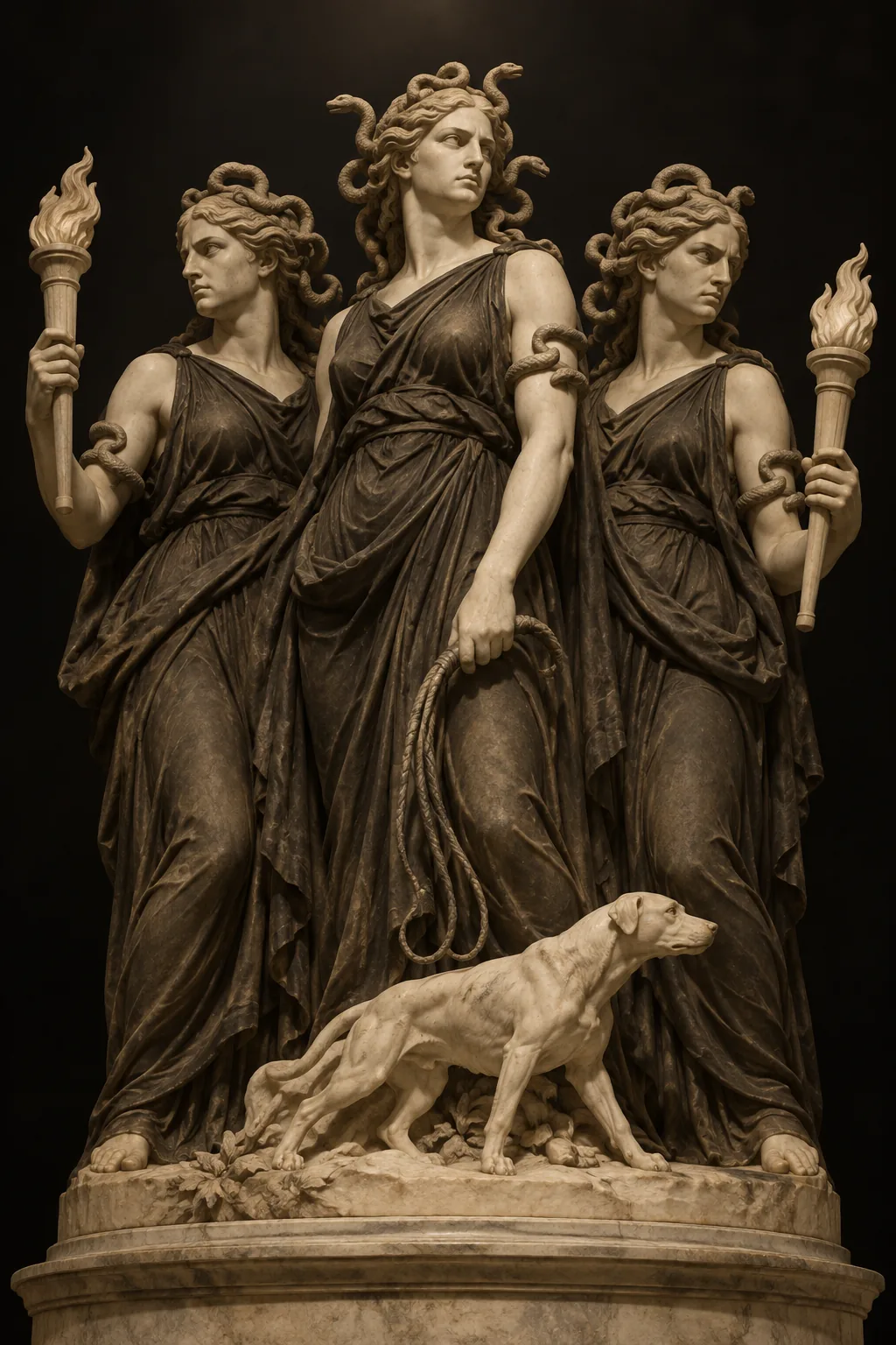 Generated sculpture portrait of Erinyes