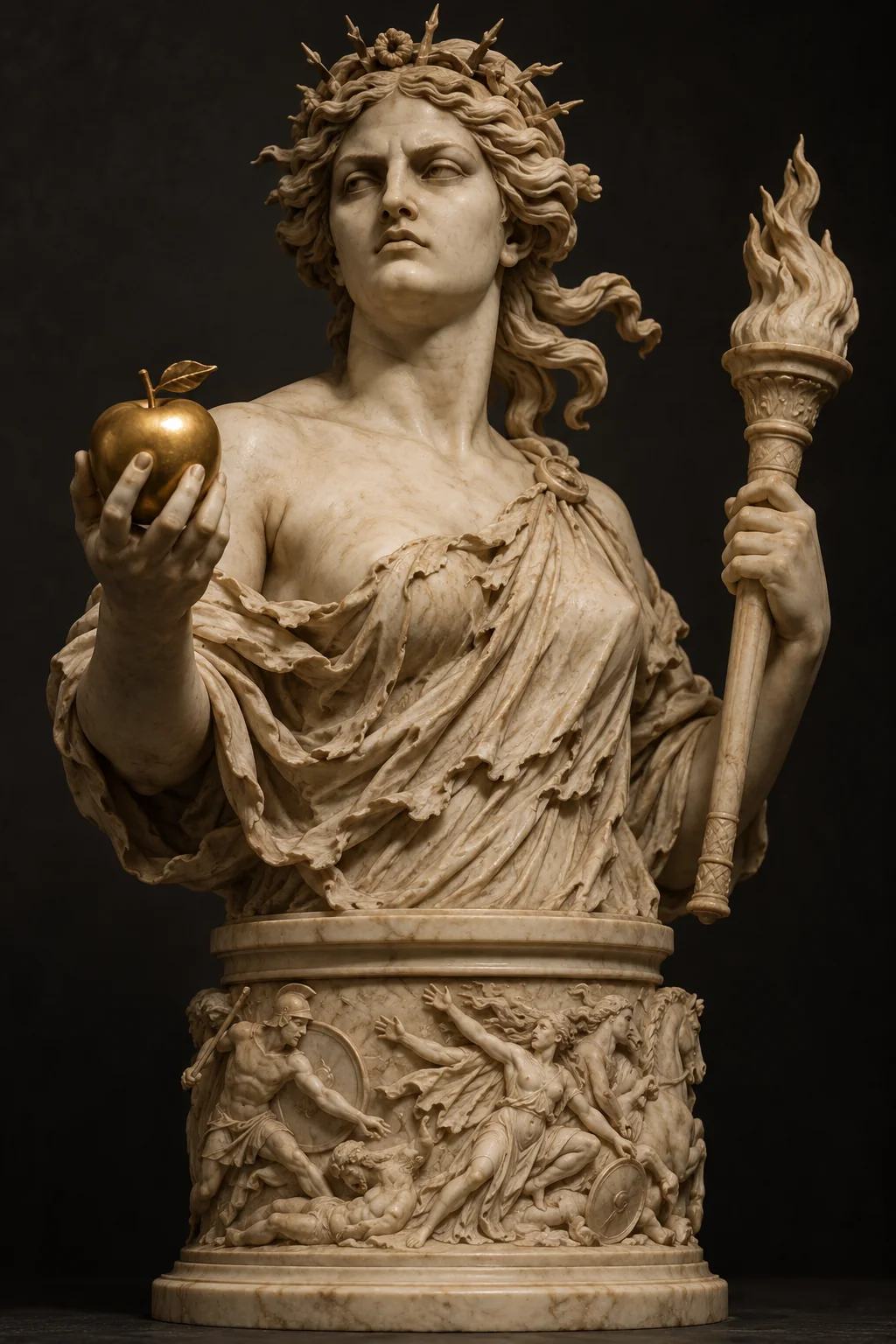 Generated sculpture portrait of Eris