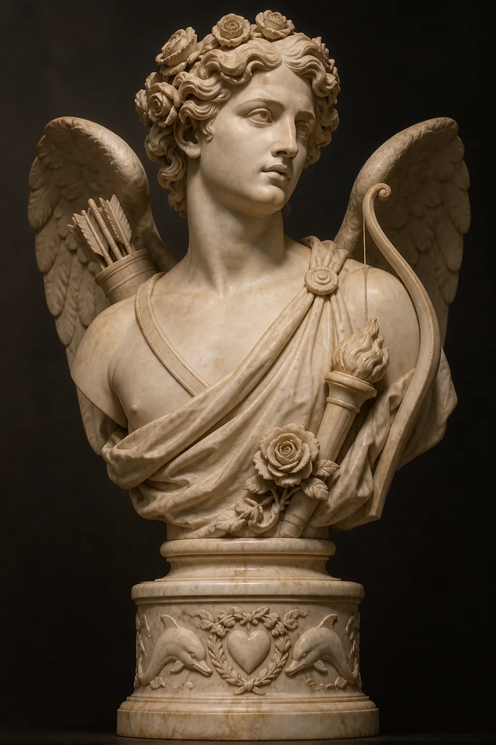 Generated sculpture portrait of Eros