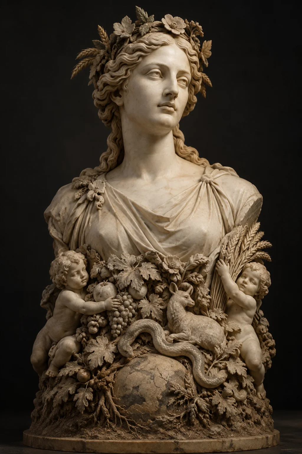 Generated sculpture portrait of Gaia