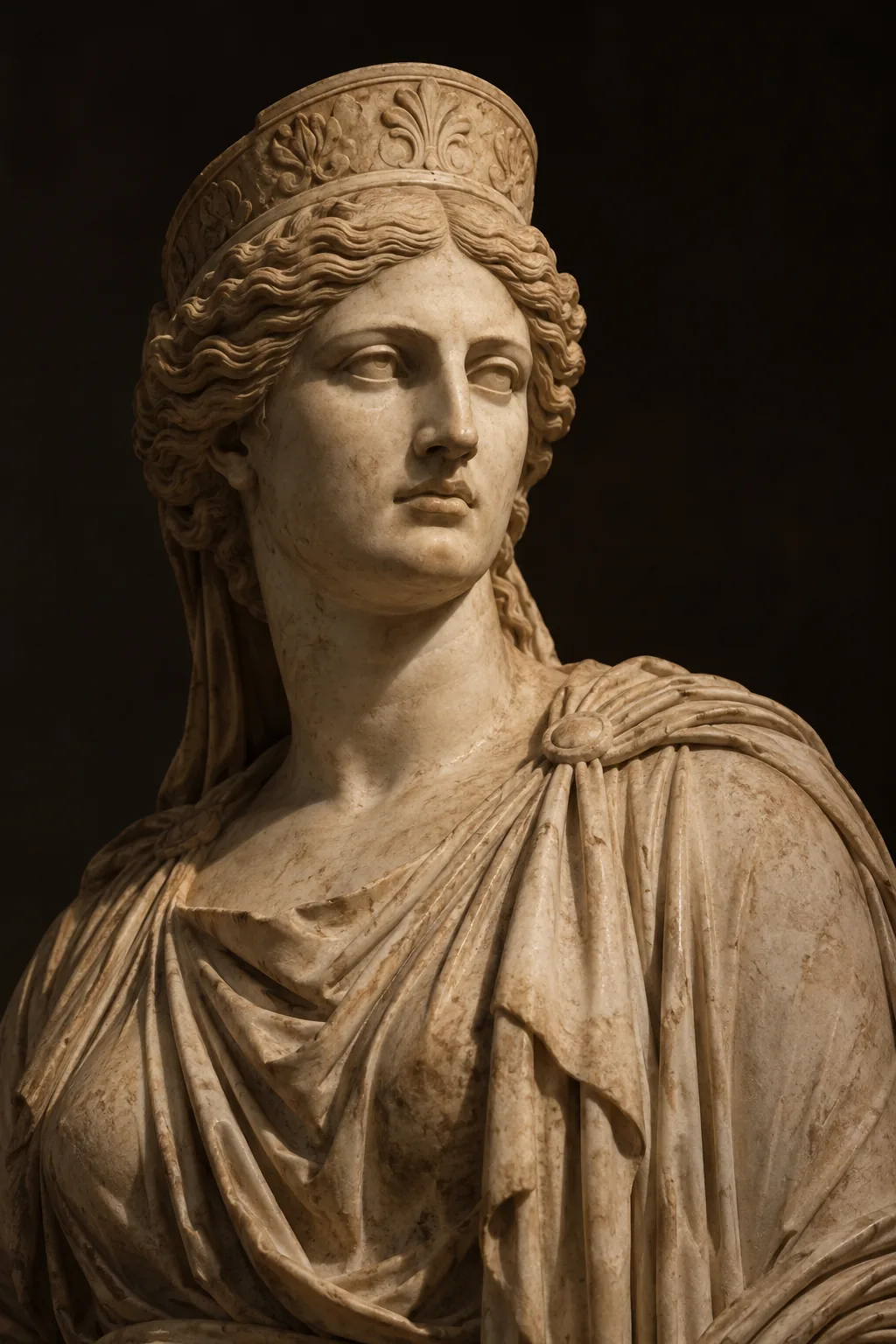Generated sculpture portrait of Hera
