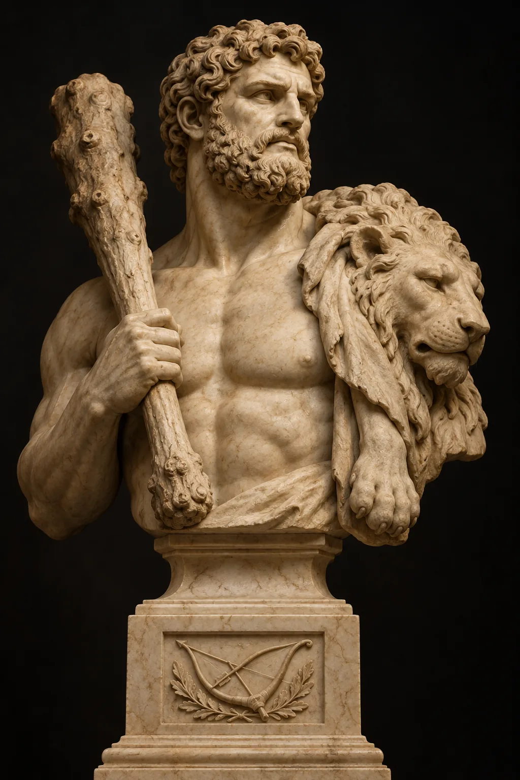 Generated sculpture portrait of Heracles