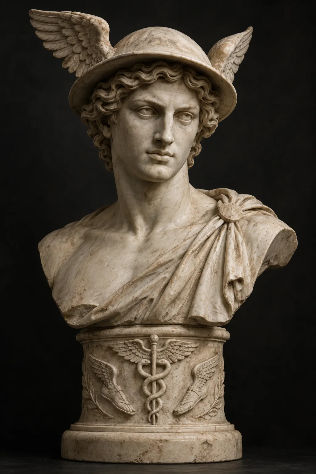 Generated sculpture portrait of Hermes