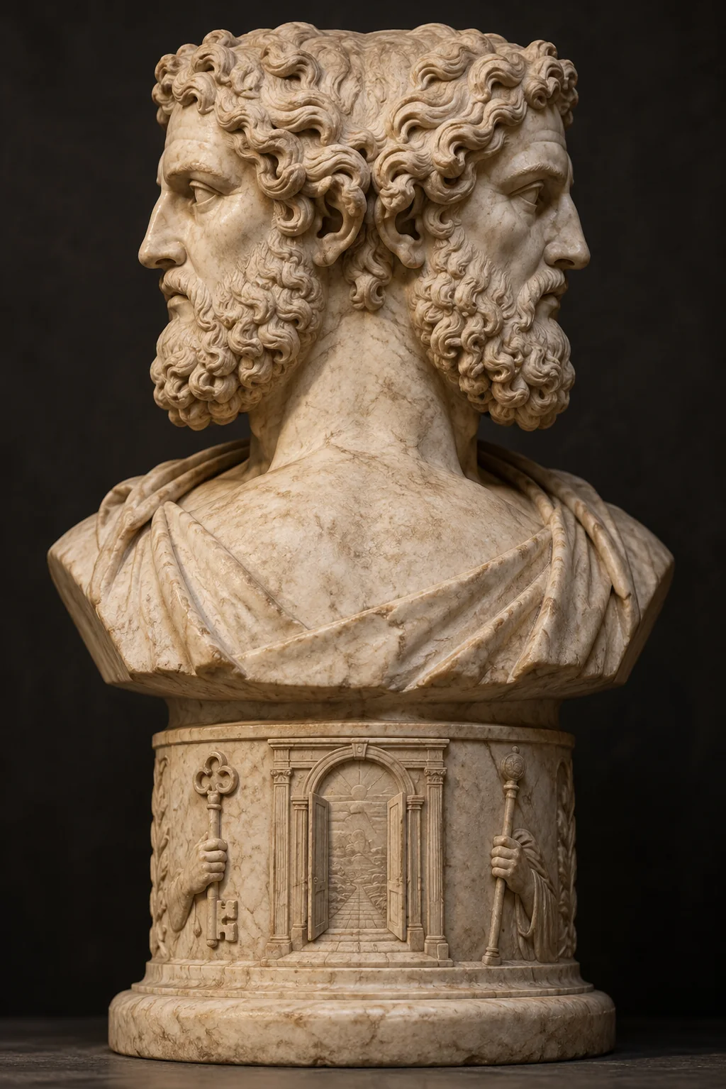 Generated sculpture portrait of Janus
