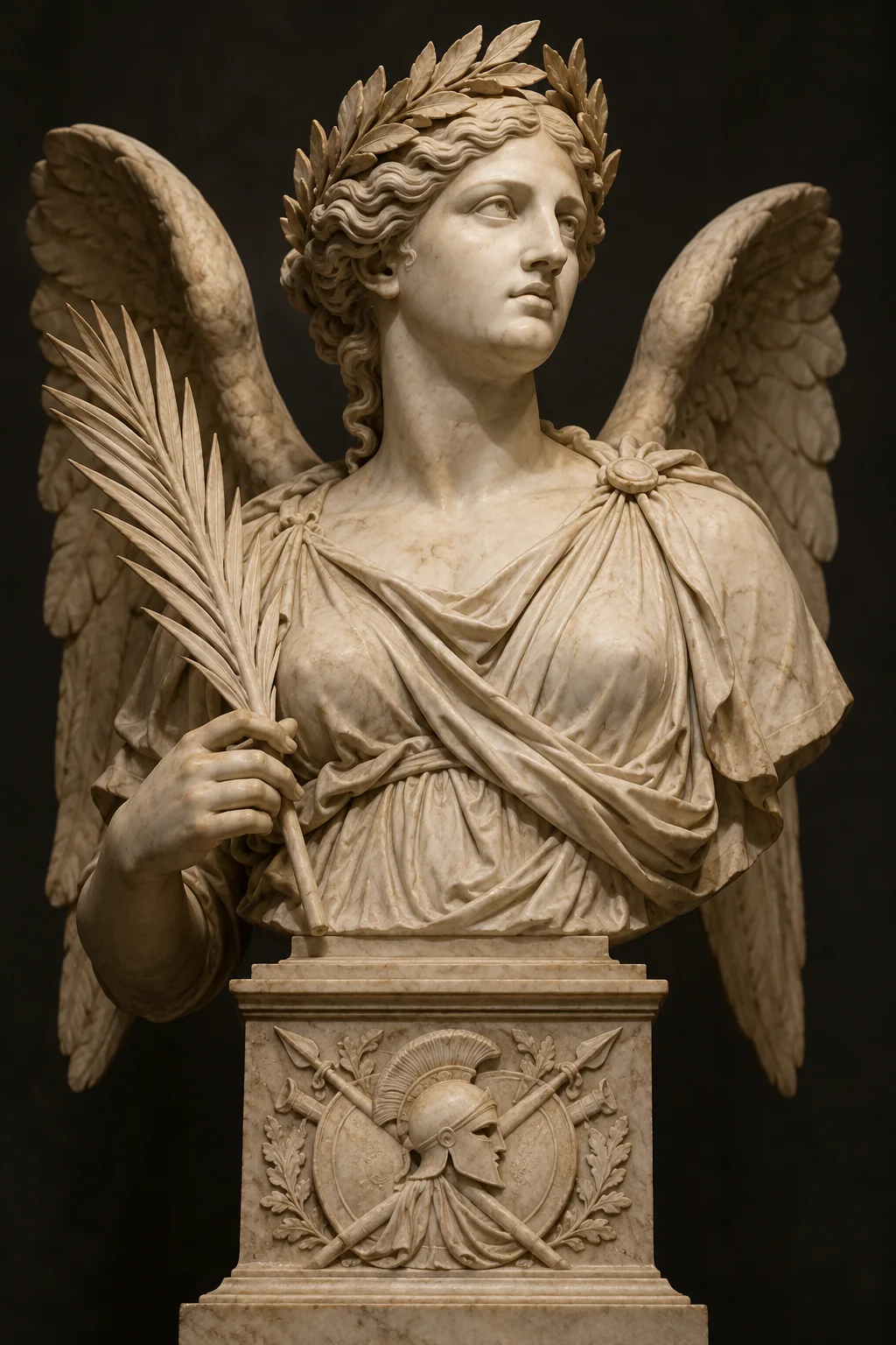 Generated sculpture portrait of Nike