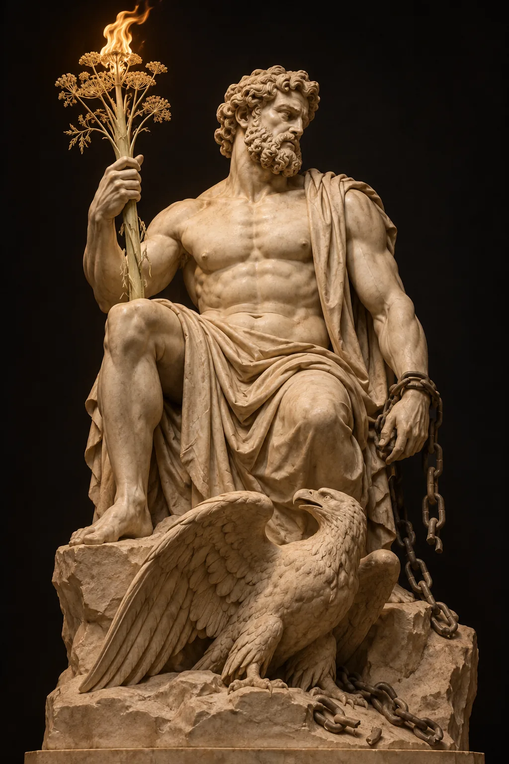 Generated sculpture portrait of Prometheus