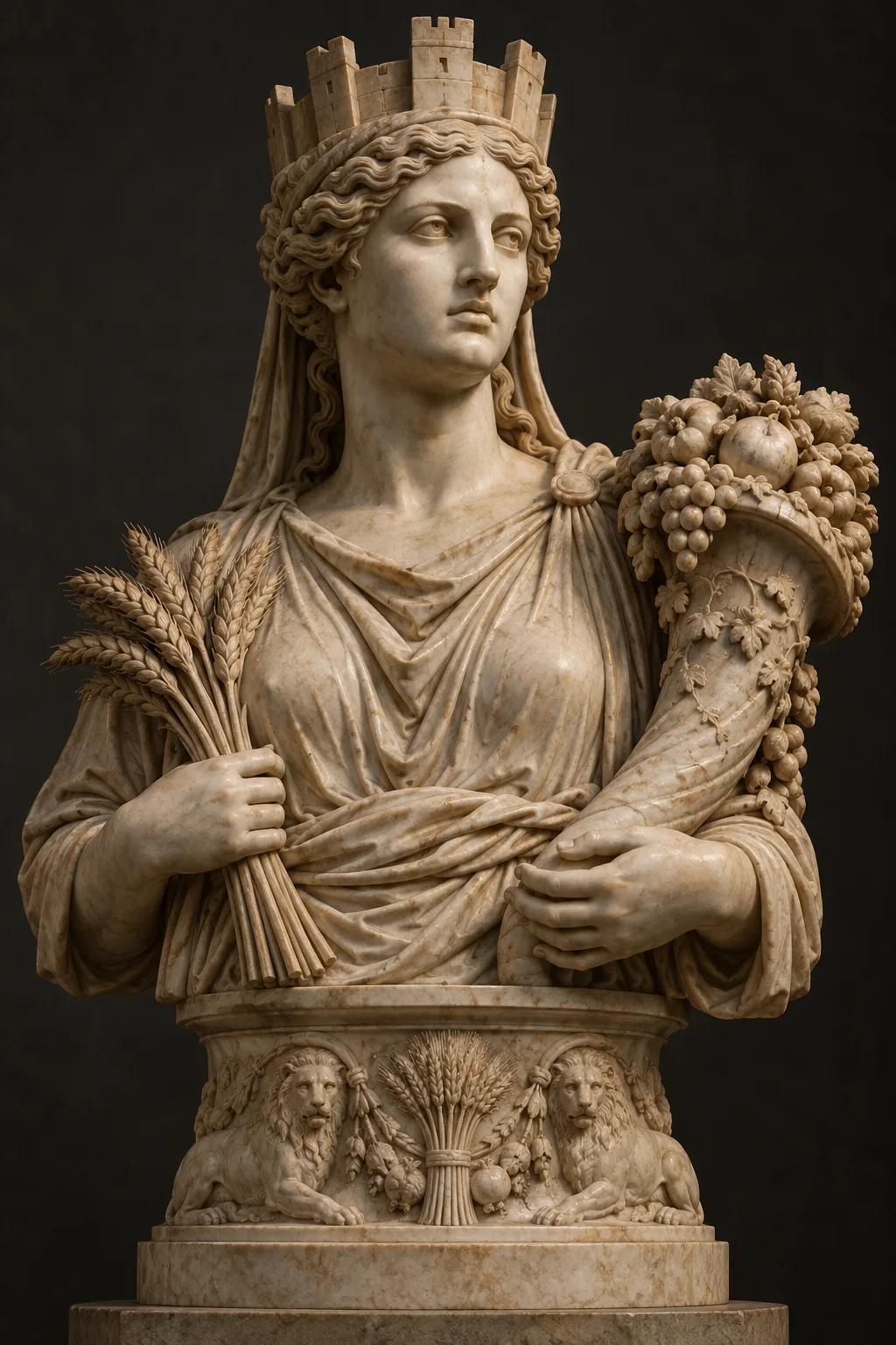 Generated sculpture portrait of Rhea