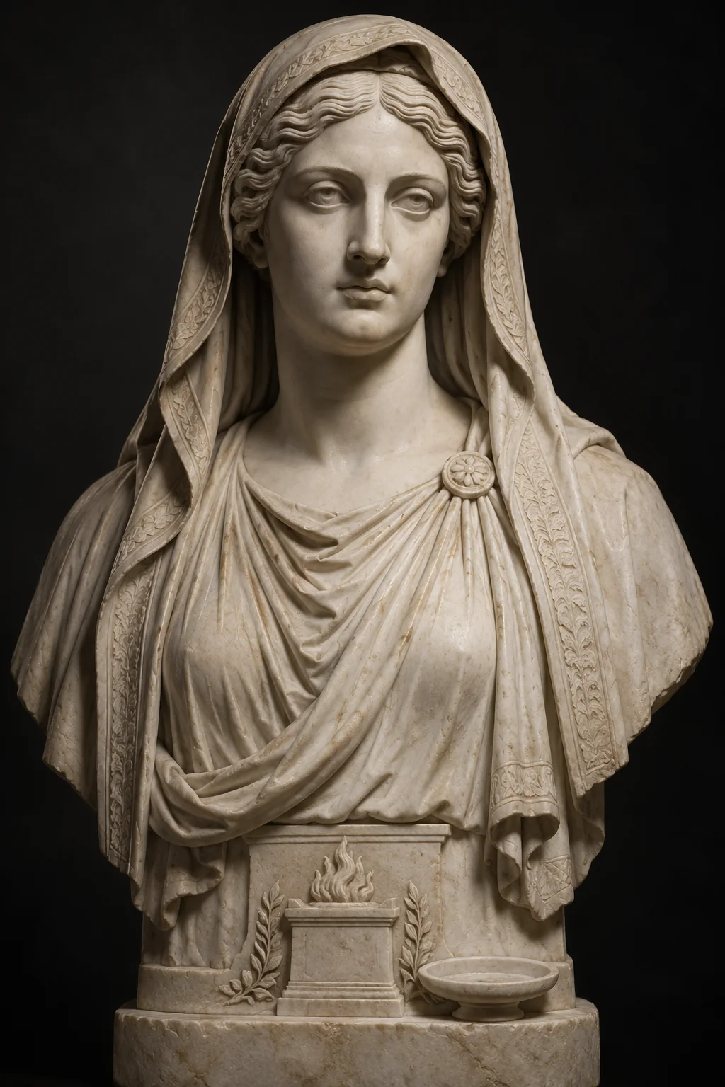Generated sculpture portrait of Hestia