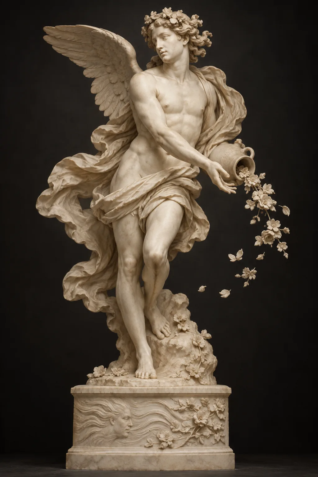 Generated sculpture portrait of Zephyrus